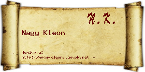 Nagy Kleon névjegykártya